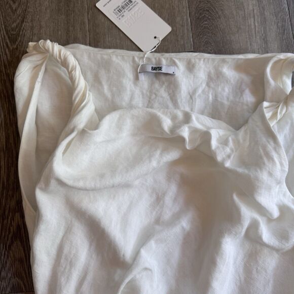 NWT BAYSE Brand Octavia White Maxi Dress Greek Goddess Sleeveless Sz M $140 - Picture 12 of 13